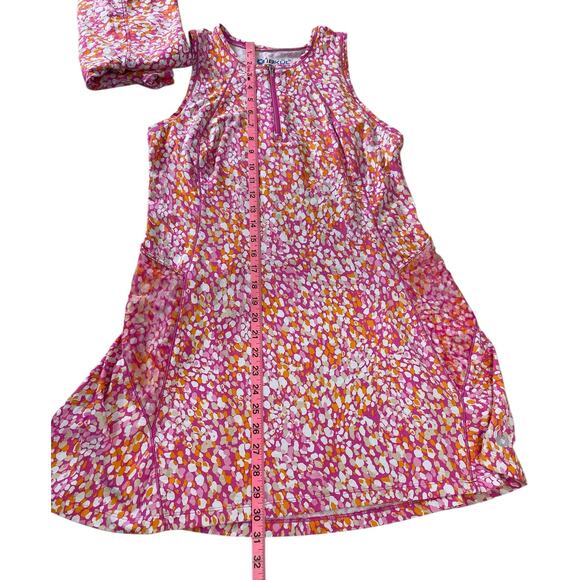 IBKUL Zip Neck Tennis Dress With Shorts UPF 50+ Sleeveless Size Large Pickleball - Picture 10 of 16